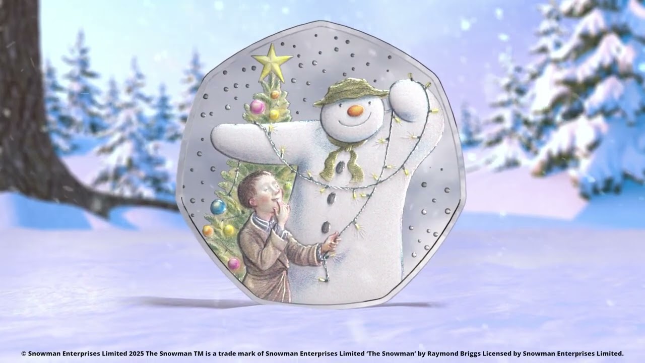 Совершенно новый: 2025 UK Snowman 50p ☃️