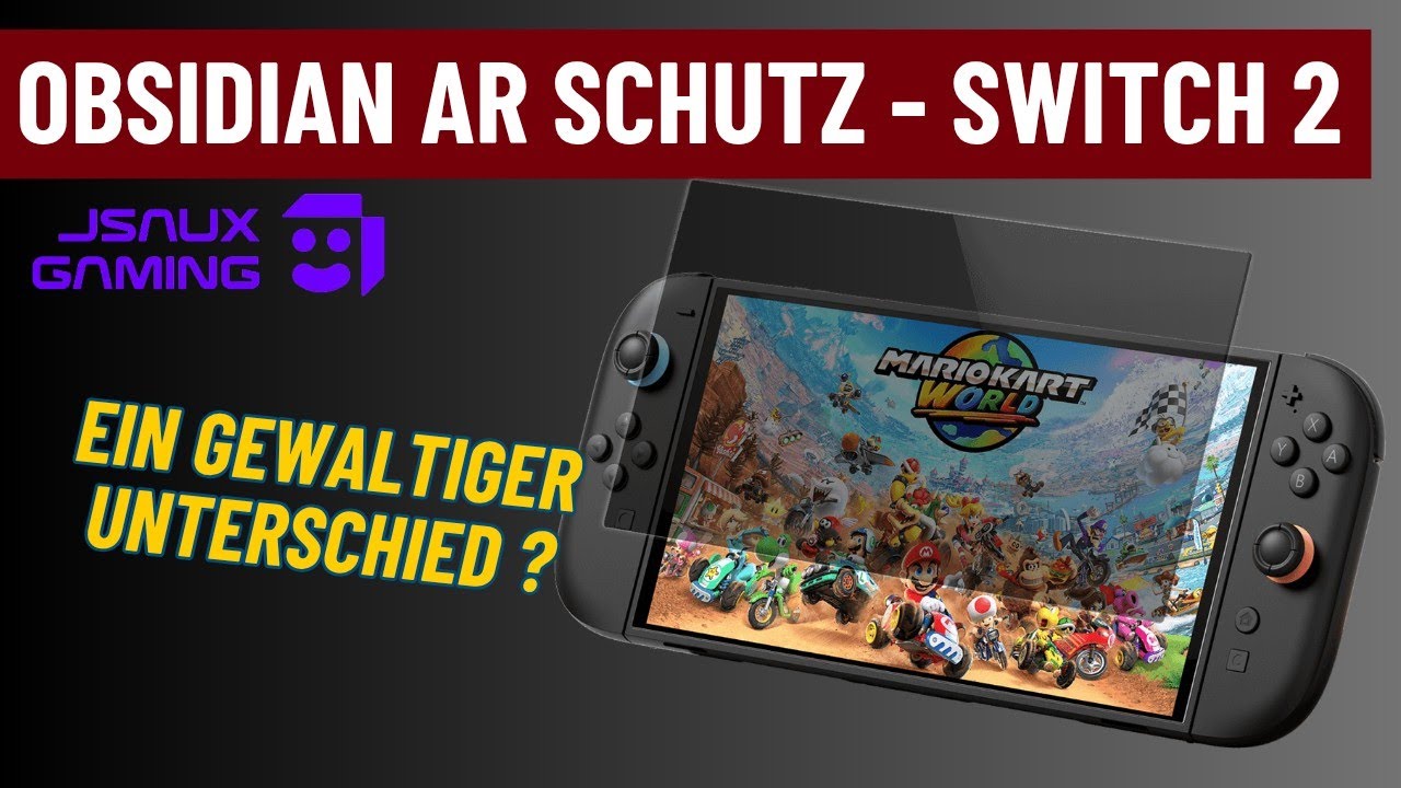 Obsidian AR Screen Protector für die Nintendo Switch 2 - macht es so einen Unterschied?