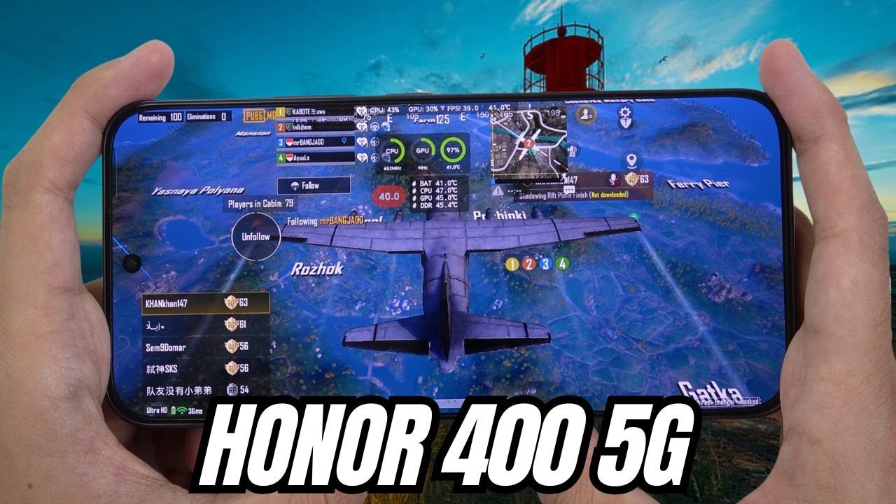 Honor 400 test game PUBG Max Setting | Snapdragon 7 Gen 3