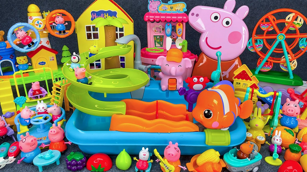Satisfying with Unboxing PEPPA PIG House & water park Swimming Pool Toy ASMR | Review Toys