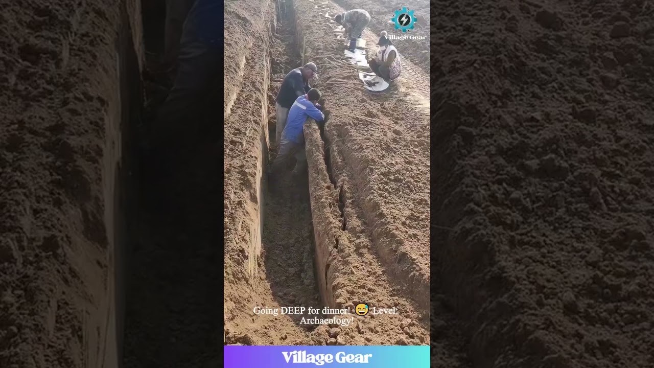 Deep Digging for GIANT Yams! 🍠 Kinda Satisfying Tho! #yam #digging #oddlysatisfying #farming