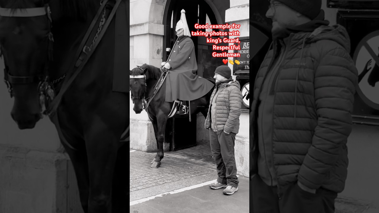 Good example for taking photos with king’s Guard, Respectful Gentleman ❤️👏👏 