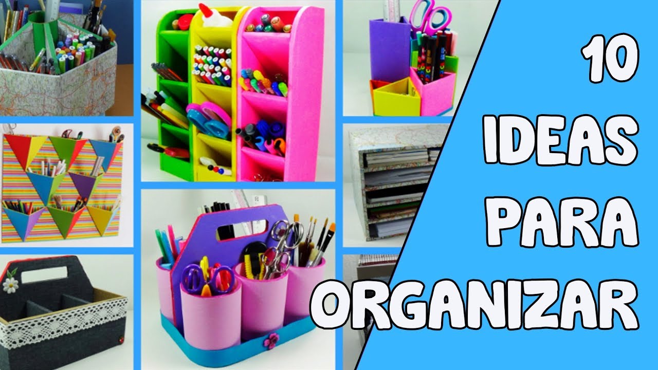 10 Organizadores de Escritorio || Manualidades Recicladas ||  Ecobrisa