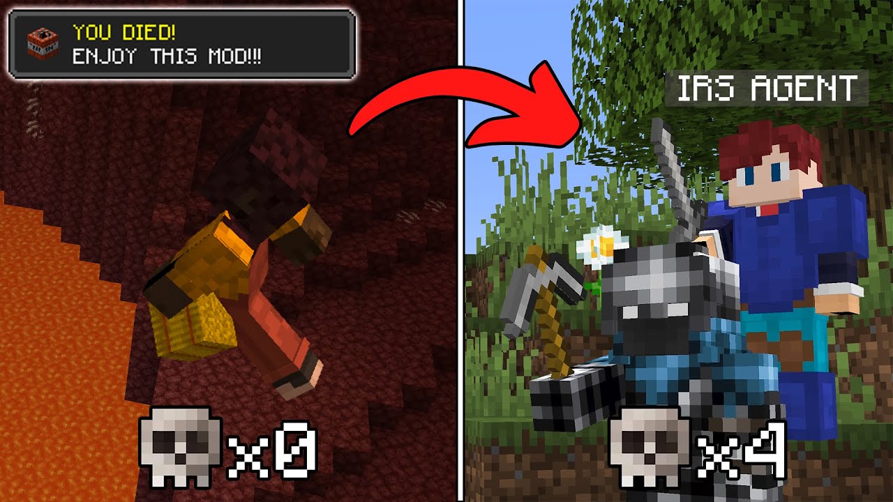 MINECRAFT, But Every Time We DIE, The Mod CHANGES