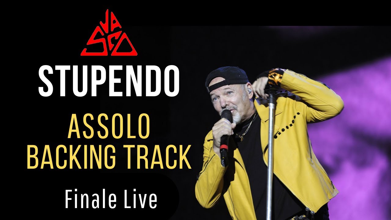 Stupendo - Vasco Rossi Solo backing track Stef Burns finale live