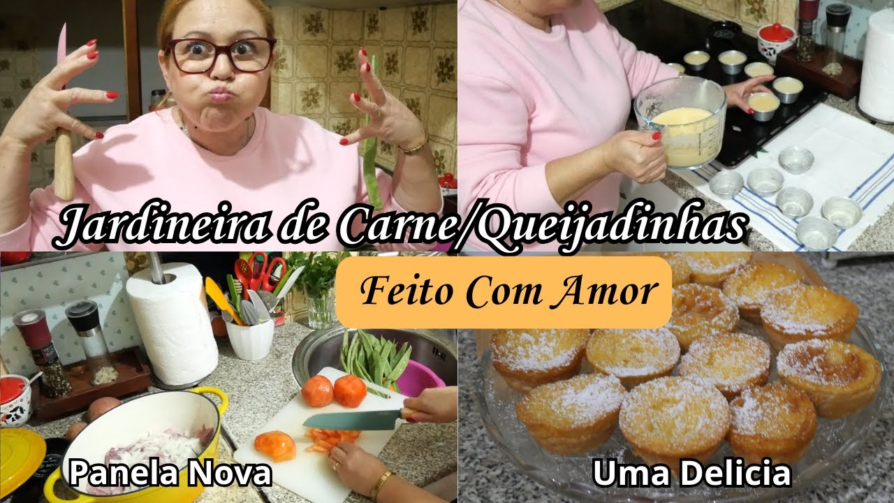 VLOG# PREPAREI O JANTAR NA PANELA NOVA|| QUEIJADINHAS DE LEITE DELICIOSAS|| ELISABETE NOGUEIRA