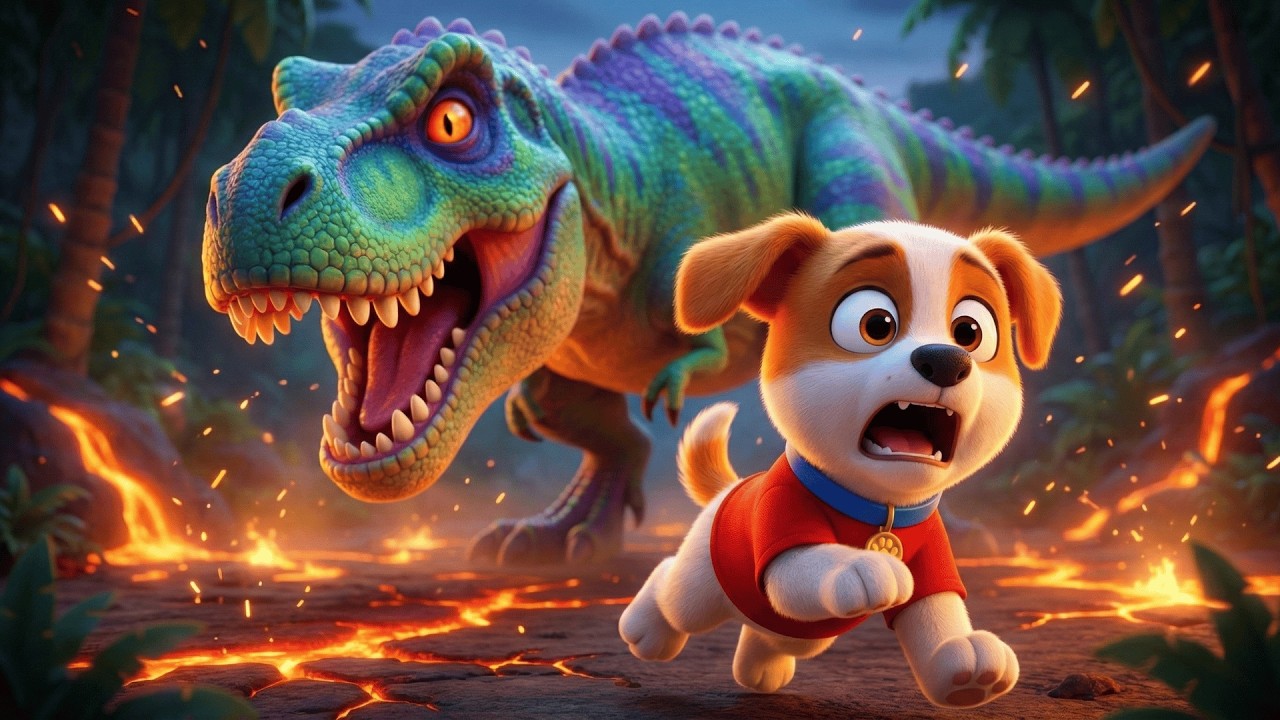 Run Toby Run! 🦖 Scary Dinosaur Chase Adventure | Kids Story