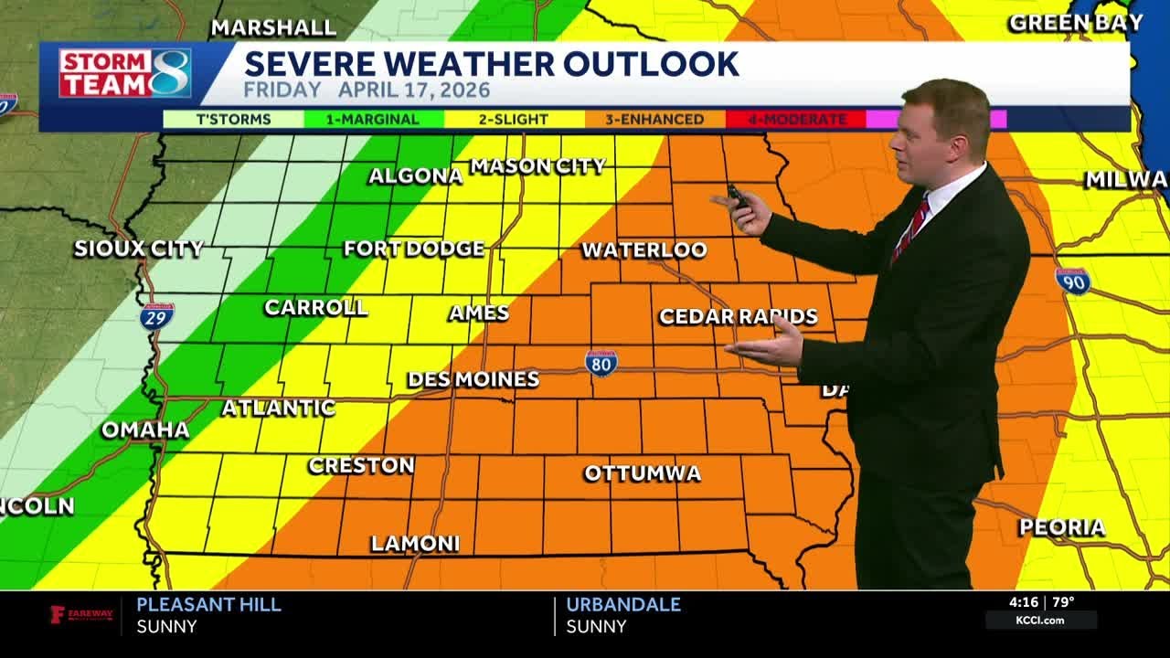 Iowa weather: Impact day Friday with strong storms developing late afternoon