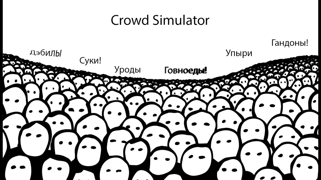 Симулятор дэбилов ▶ Crowd Simulator