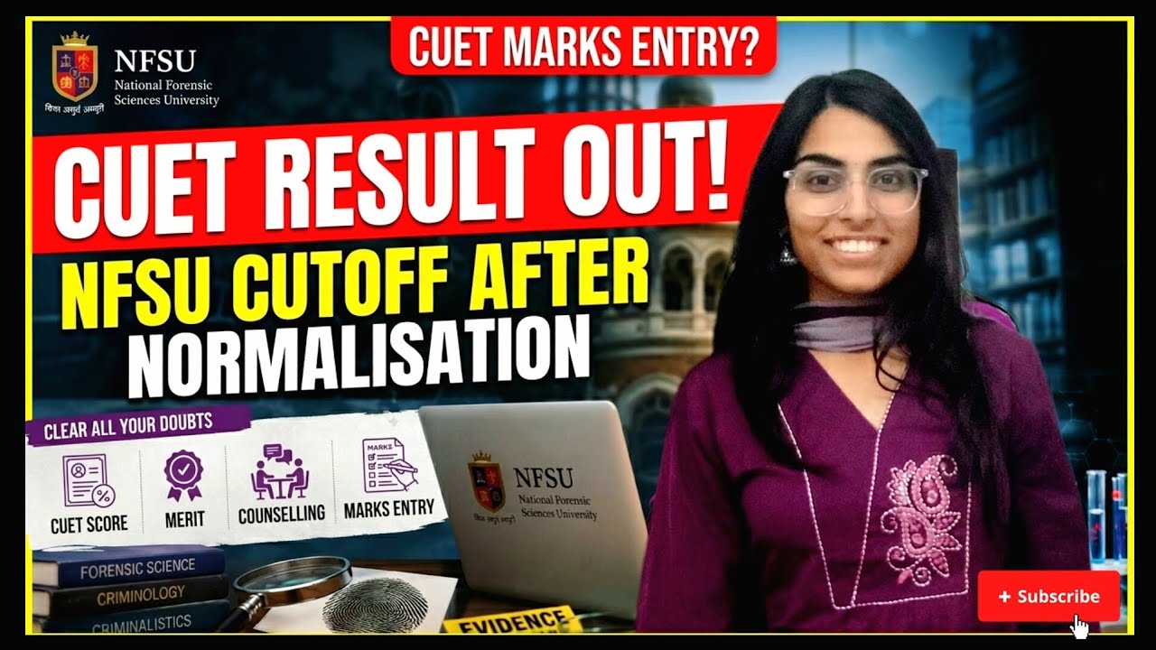 Nfsu cutoff for Bsc-Msc forensic science 🔥||How to enter CUET score 