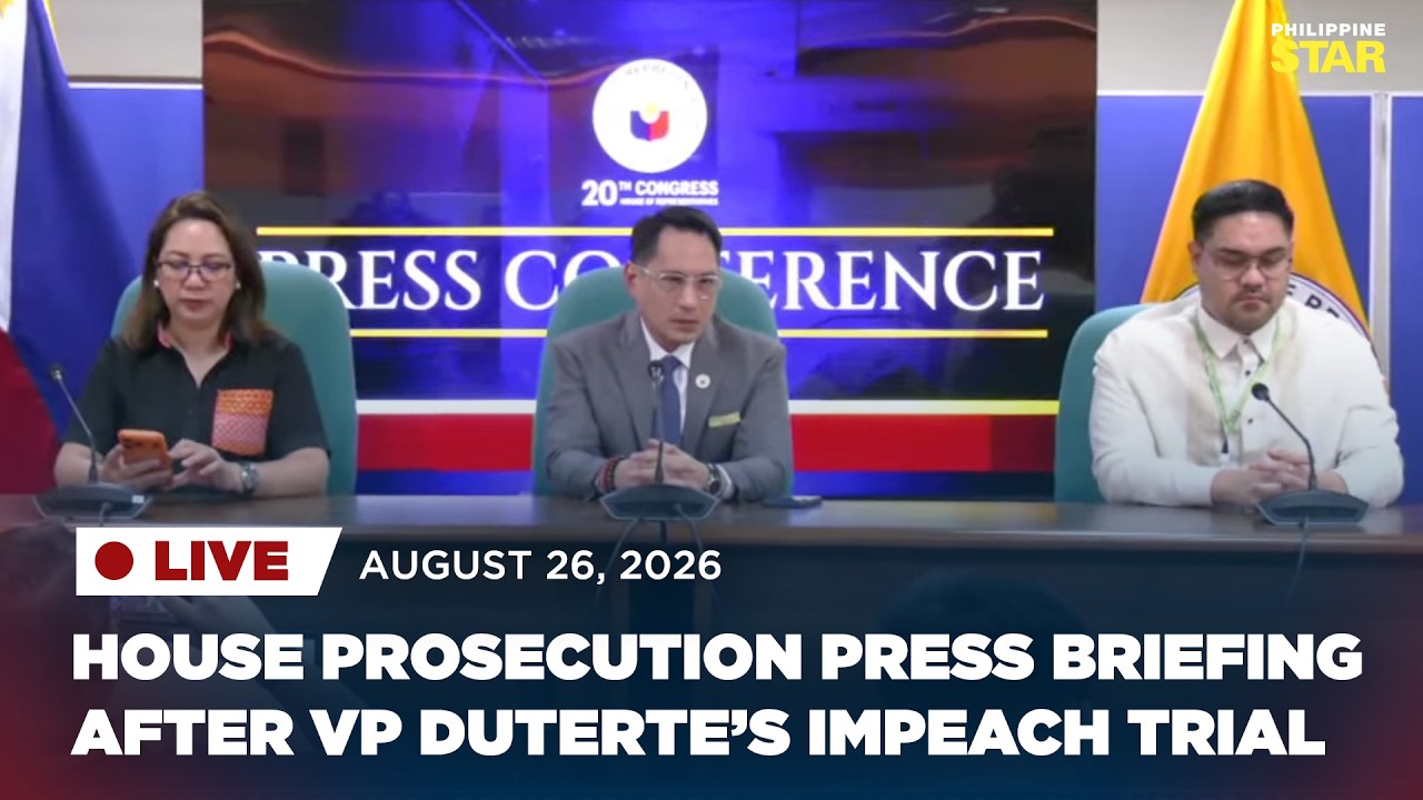 LIVESTREAM: House prosecution holds press briefing after impeachment trial (August 26, 2026)