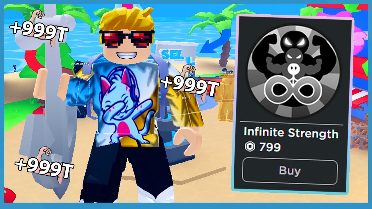 Buying The Infinite Size Gamepass in Roblox Lifting Titans Simulator