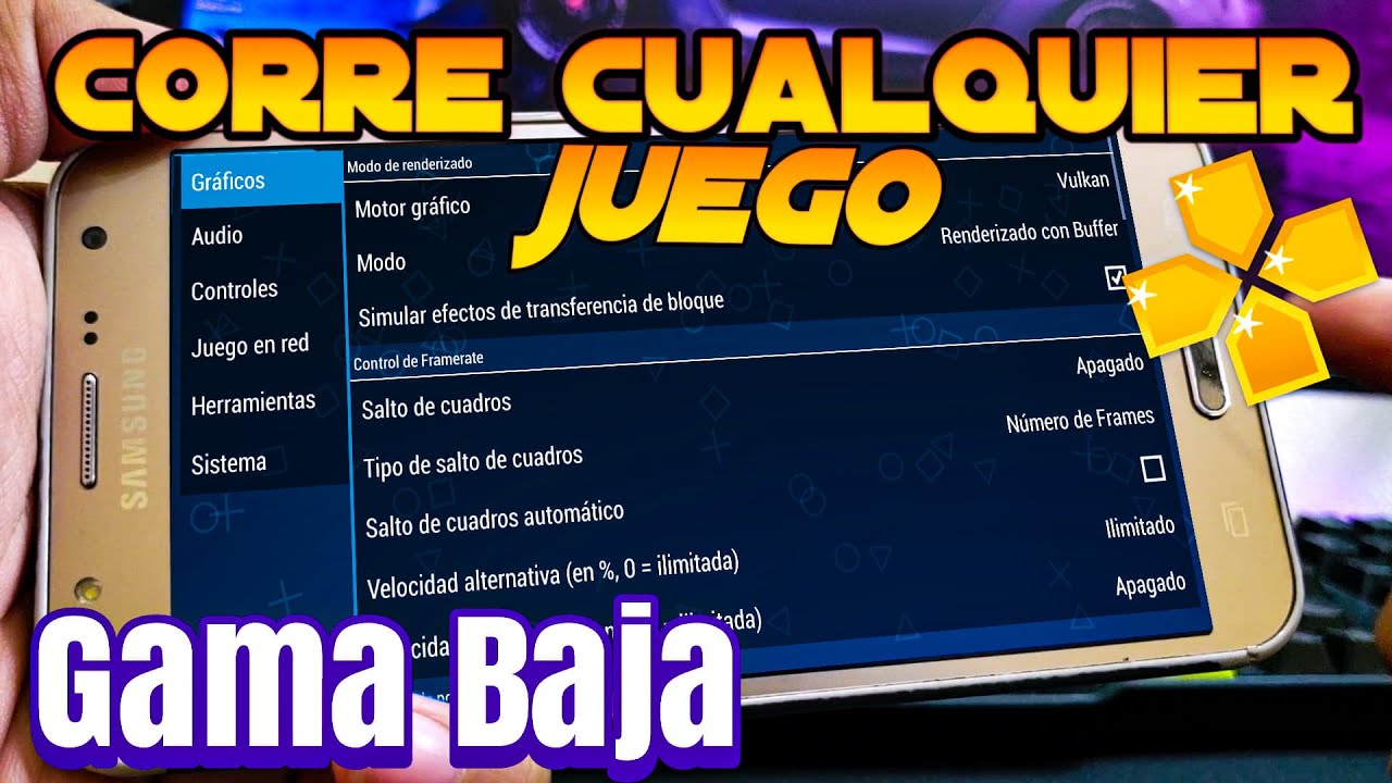 La mejor configuración para PPSSPP en gama baja - corre cualquier juego