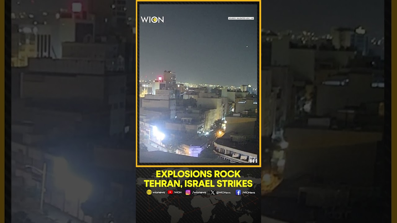 Security Cameras Capture Explosions in Tehran Amid Israeli Strikes on Nuclear, Military Sites