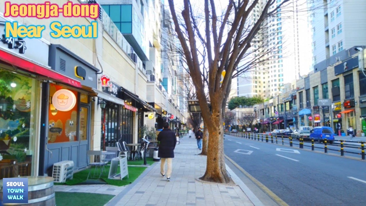 성남시 걷기 - 정자동 거리 [경기도] | Walk near Seoul Korea - Jeongja-dong Streets [Seongnam-si, Gyeonggi-do] 【4K】