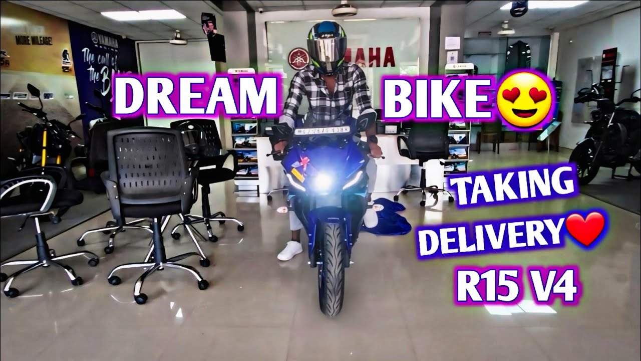 FINALLY TAKING DELIVERY OF MY DREAM BIKE YAMAHA R15V4 😍❤️ || GAMIT SANDIP VLOGS || GSV