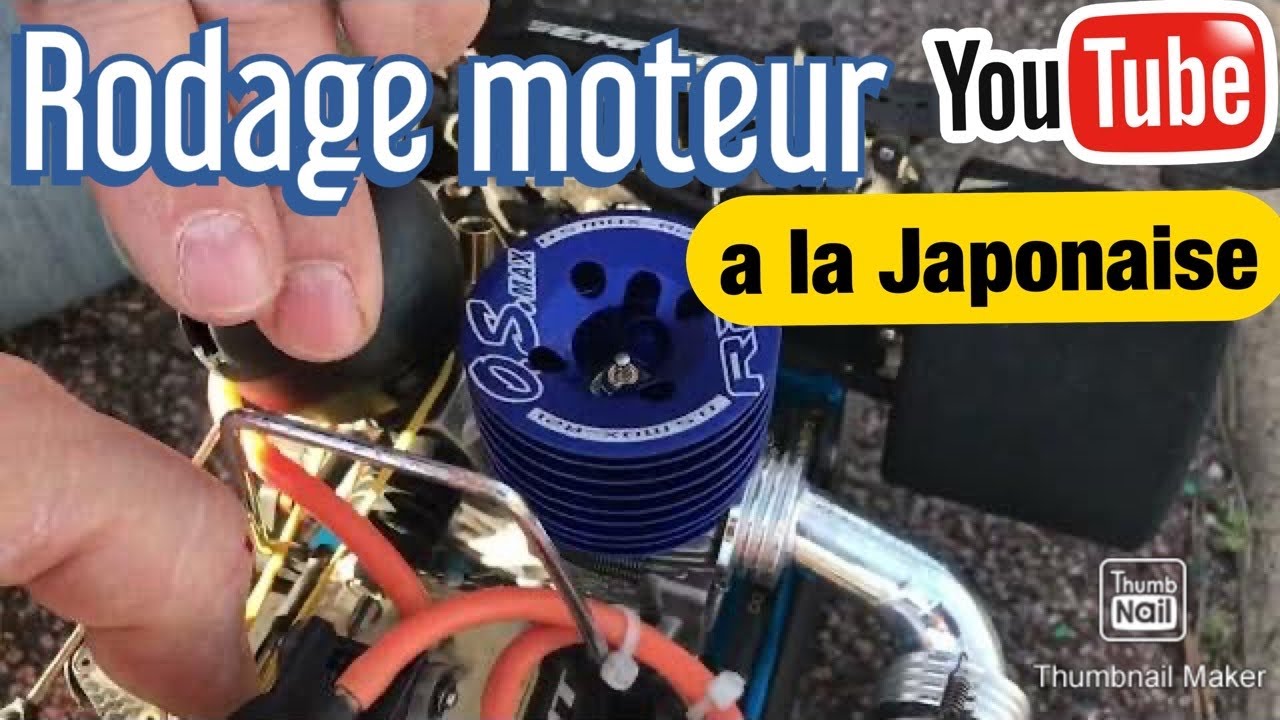 🔴 RODAGE MOTEUR TECHNIQUE DITE « A LA JAPONAISE » OS MAX R21  3,5 CC PISTE