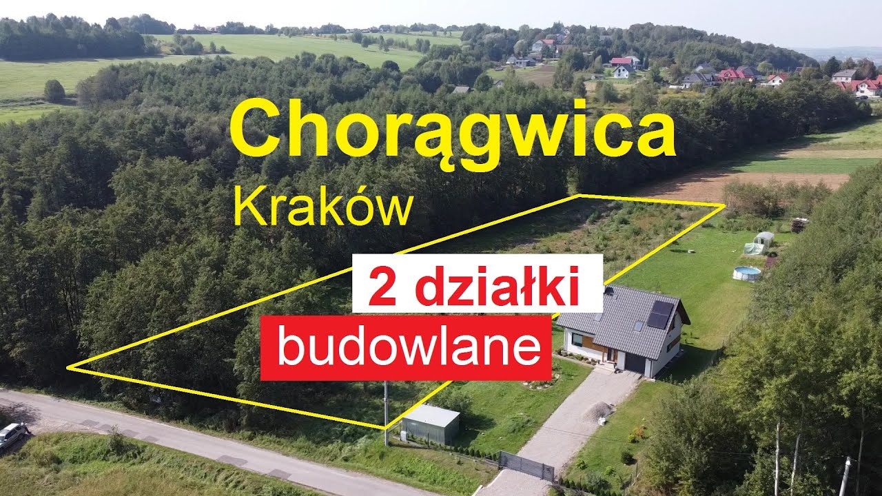 na sprzedaż 2 działki budowlane Chorągwica , Wieliczka k. Krakowa małopolskie