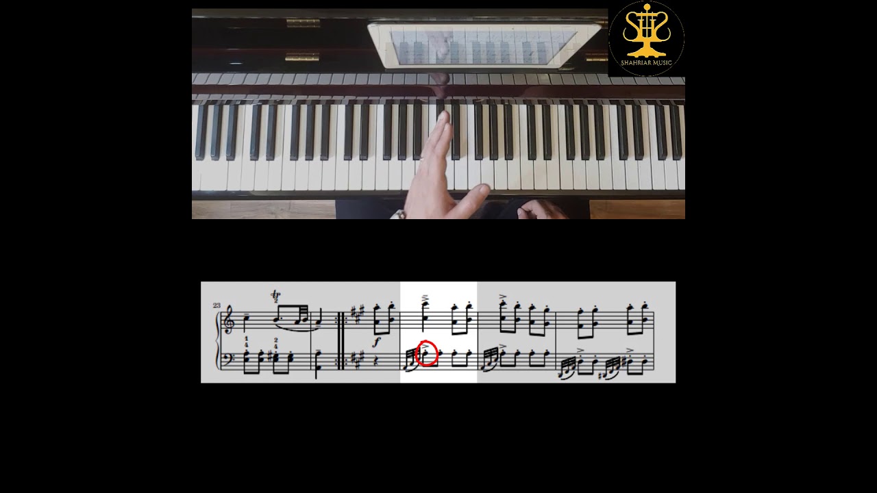آموزش قطعه ترکیش مارش | piano | mozart | rondo alla turca |turkish march