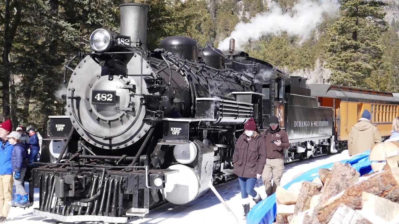Durango & Silverton Class K-36 Mikado #482 Round Trip From Durango to Cascade, CO February 2022