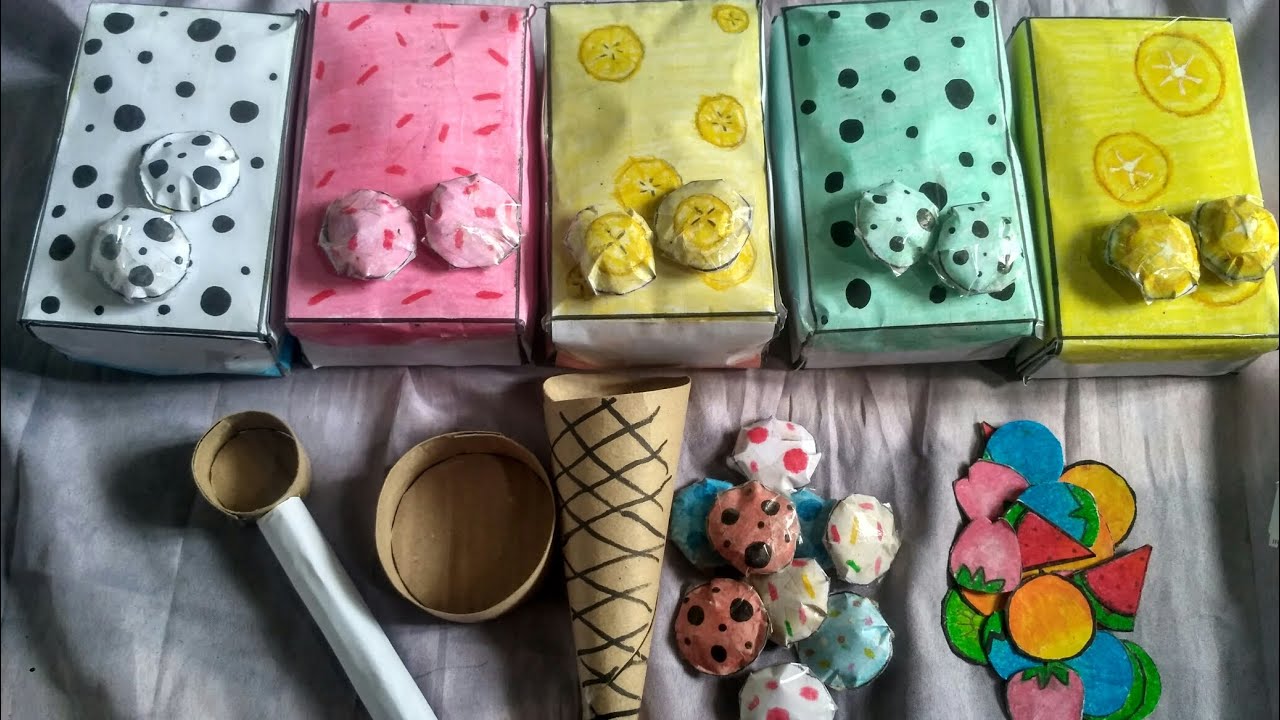 TUTORIAL MEMBUAT ICE CREAM FOOD STAND CARDBOARD