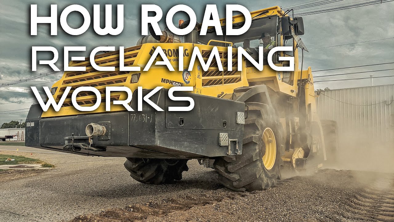 FULL DEPTH RECLAMATION || Drone Footage of Reclaimed Road - How to Bake Recycled Road