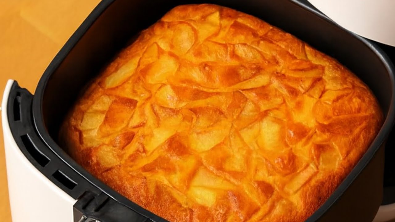 15-minute Japanese apple cake in a fryer without oil!!! Simple and delicious!