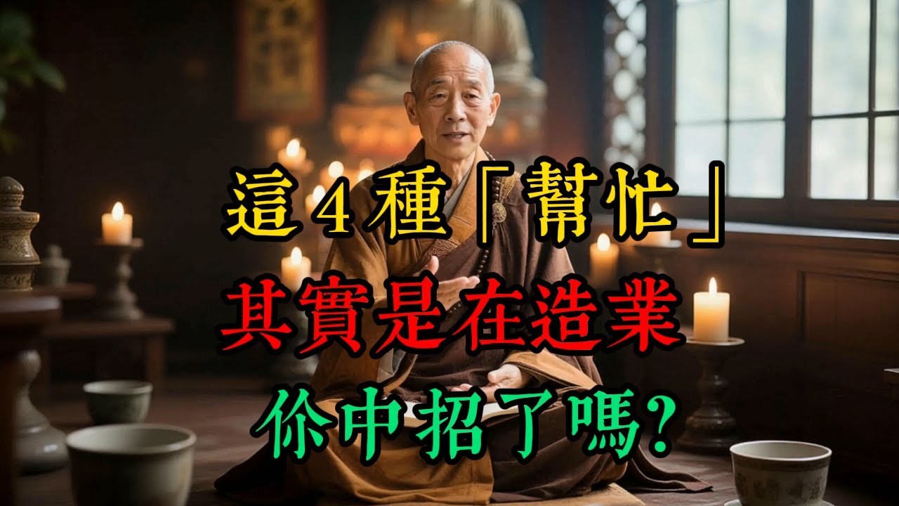 这 4 种 “帮忙” 其实是在造业，你中招了吗？# 佛學智慧 #因果業力 #修行路上 #地藏經 #金剛經 #放下執著 #慈悲與界限