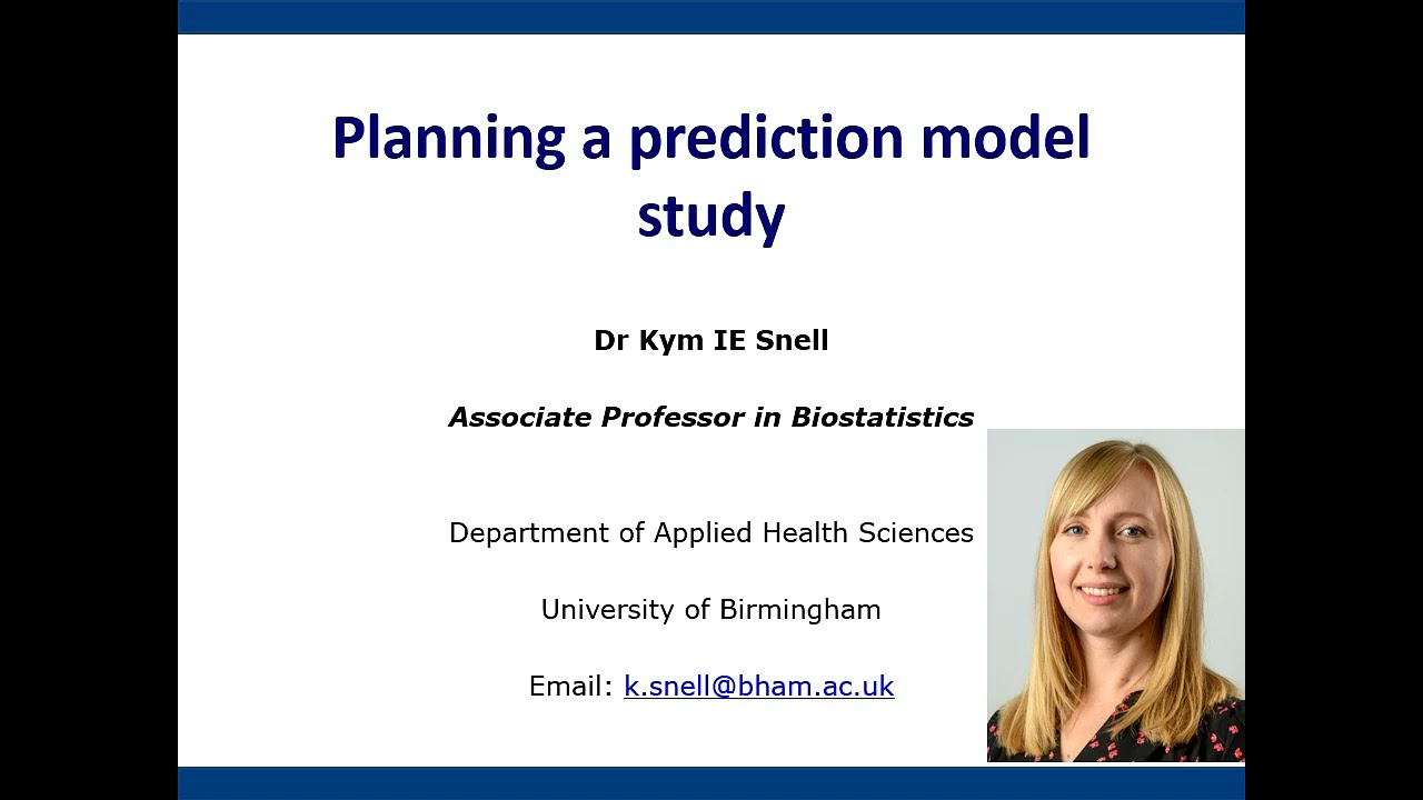 Lecture 1 (pre-recorded): Planning a prediction model study