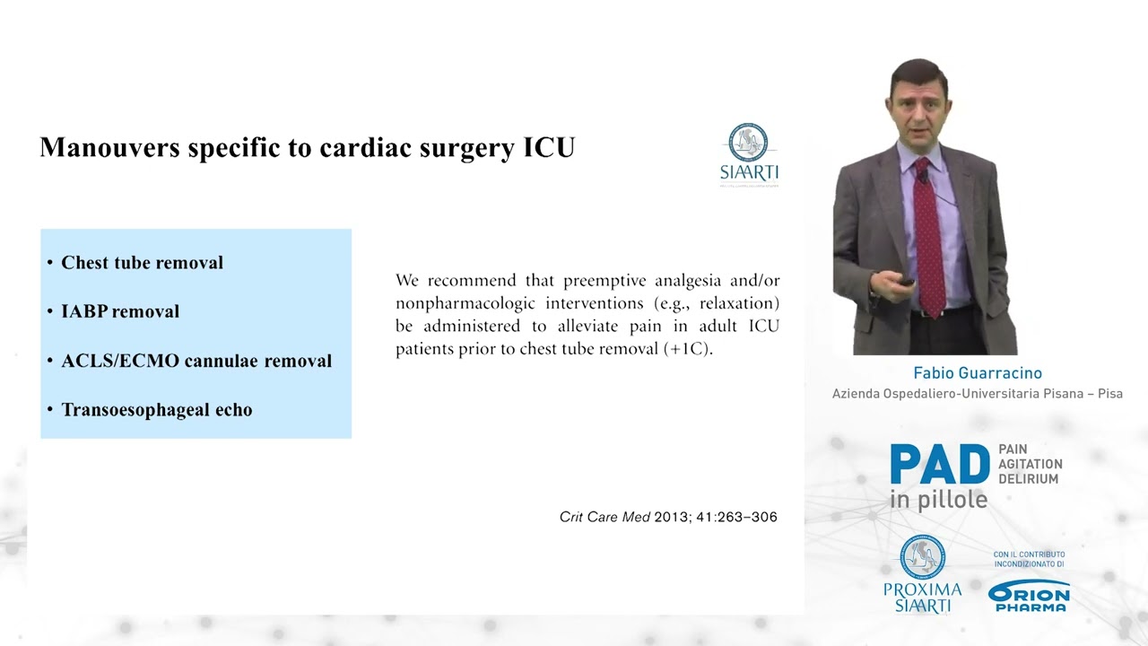 PAD management in Cardiac ICU - PAD in Pillole - Fabio Guarracino