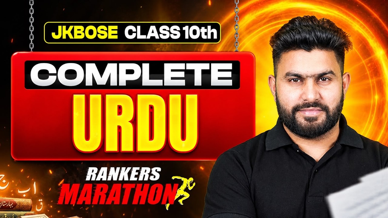 JKBOSE Class 10th | COMPLETE URDU 🔥 | Rankers Marathon | Zahid Sir