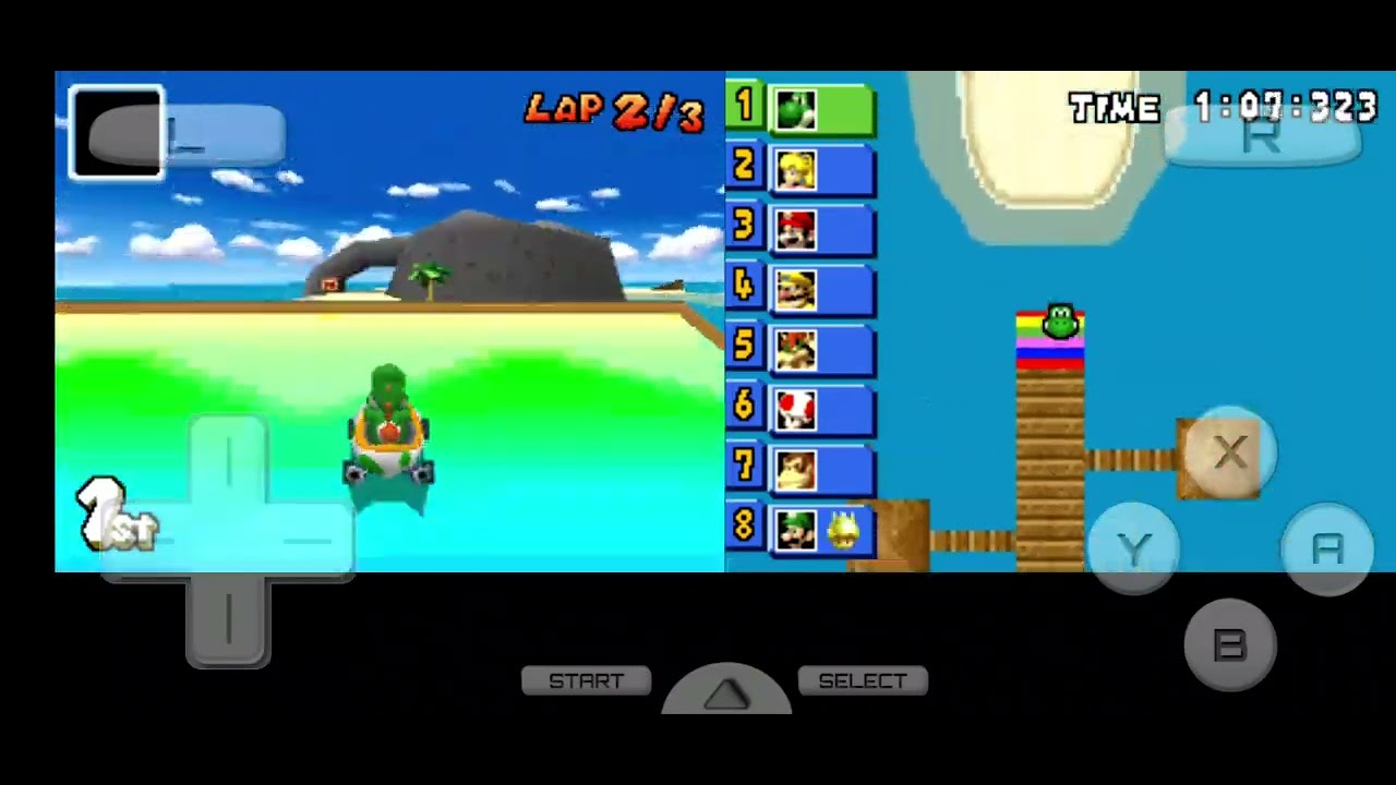 Mario Card DS carrera Cheep Cheep Beach Mushroom CUP🌟