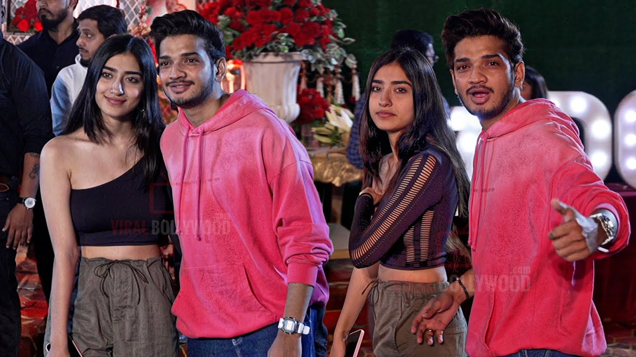 Munawar Faruqui with girlfriend Nazila arrives at Rrahul Kanal - Dolly Wedding Reception