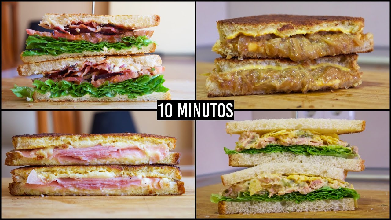 4 sandwiches fáciles, rápidos y deliciosos
