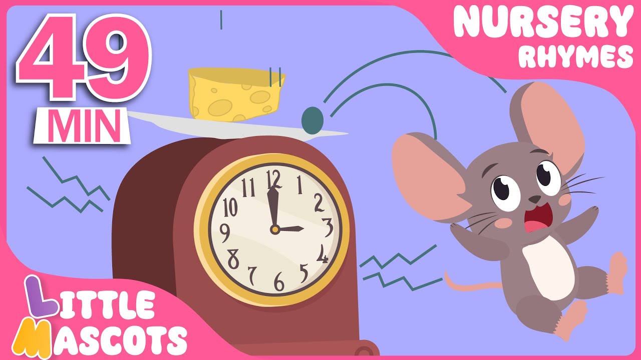 Hickory Dickory Dock ✨ | Animals Songs + more | Little Mascots Nursery Rhymes & Kids Songs
