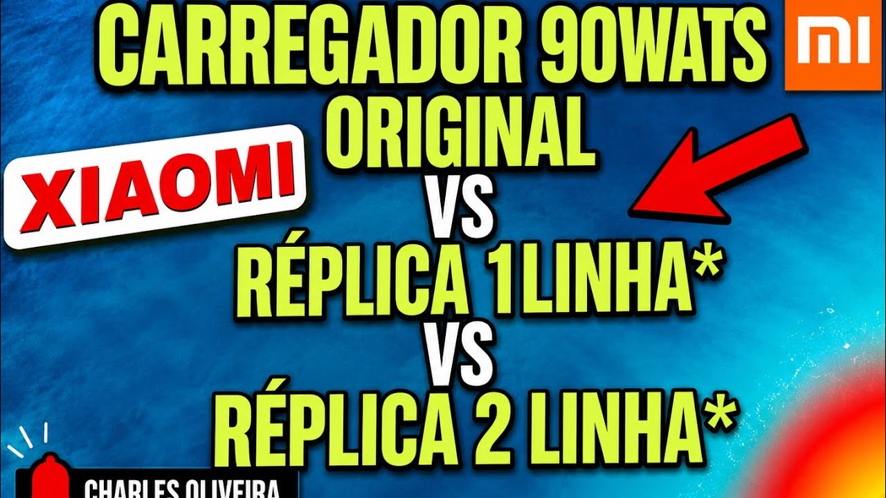 Carregador 90WATS original  🆚 1linha 🆚 2linha