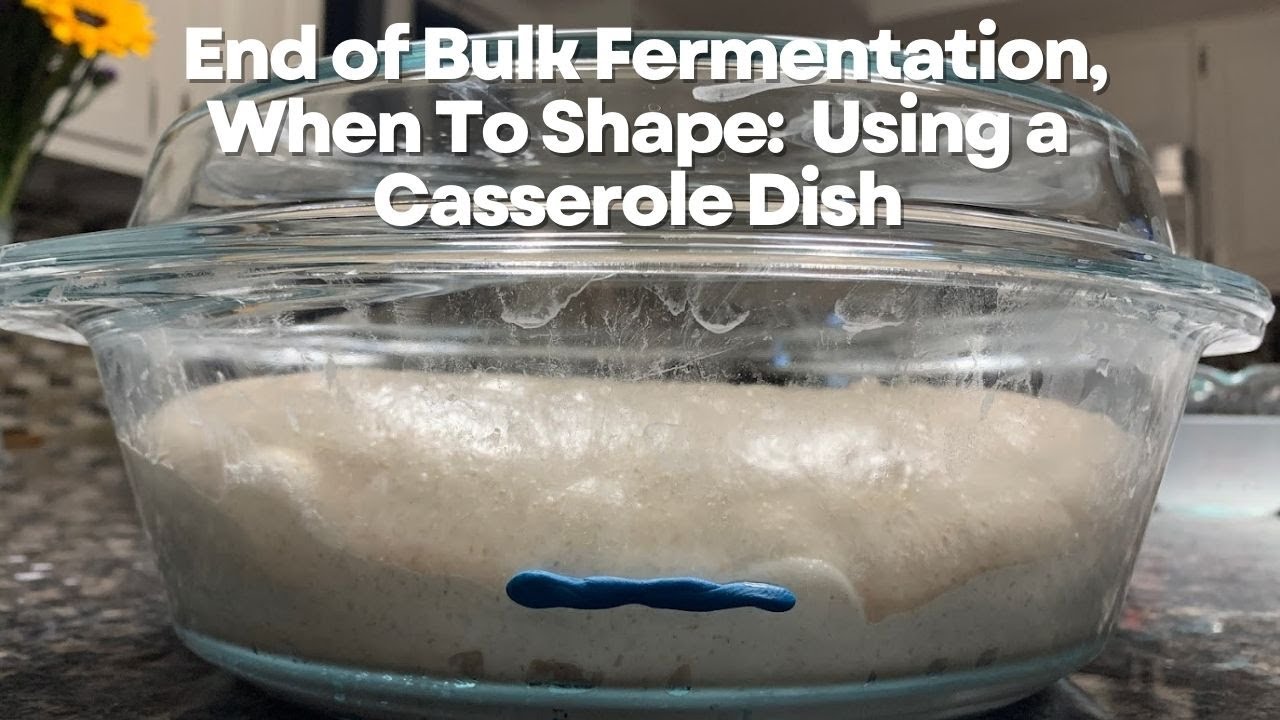 Using Casserole Dish - Discern End of Bulk Fermentation, My Rubaud Mix
