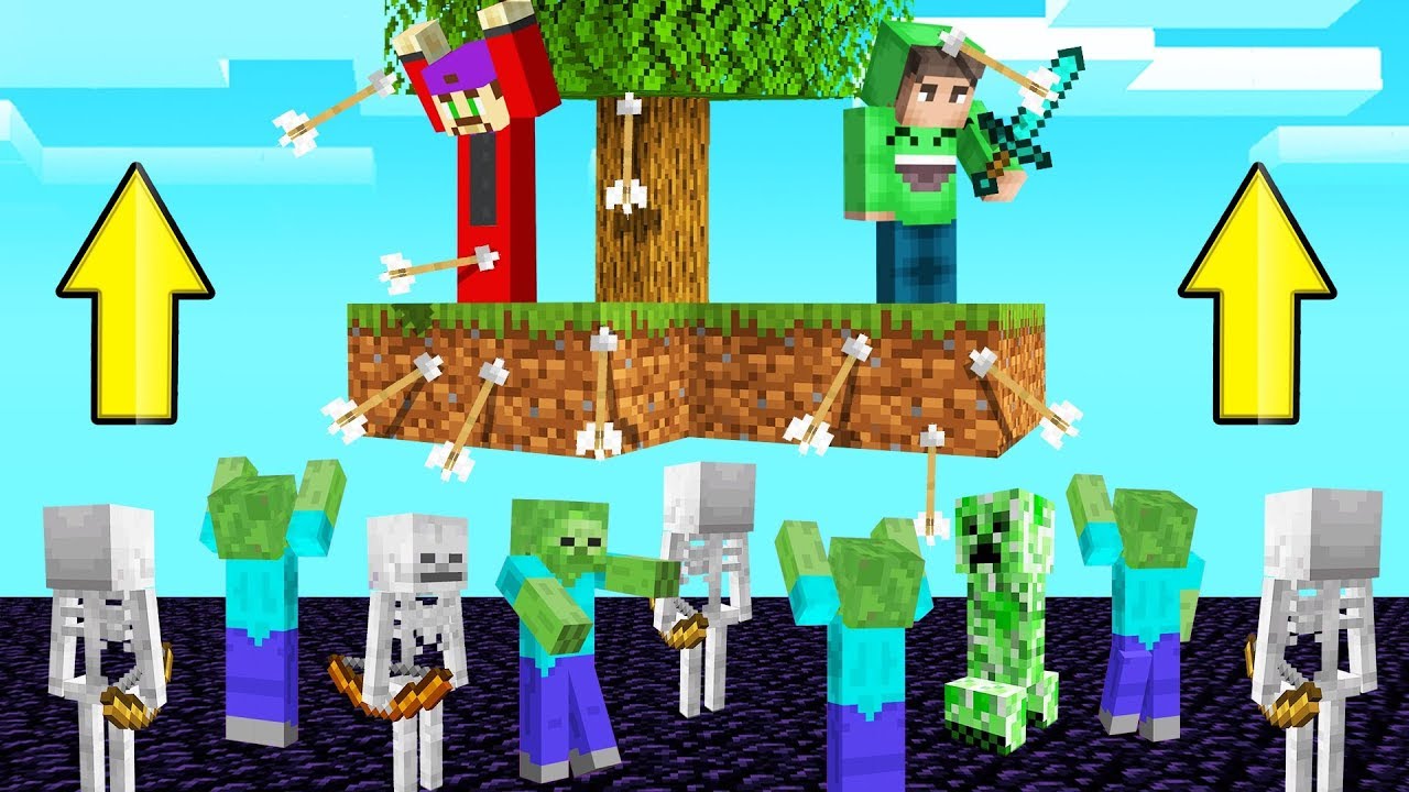 SKYBLOCK, но толпы растут с каждой минутой! (Жутко)