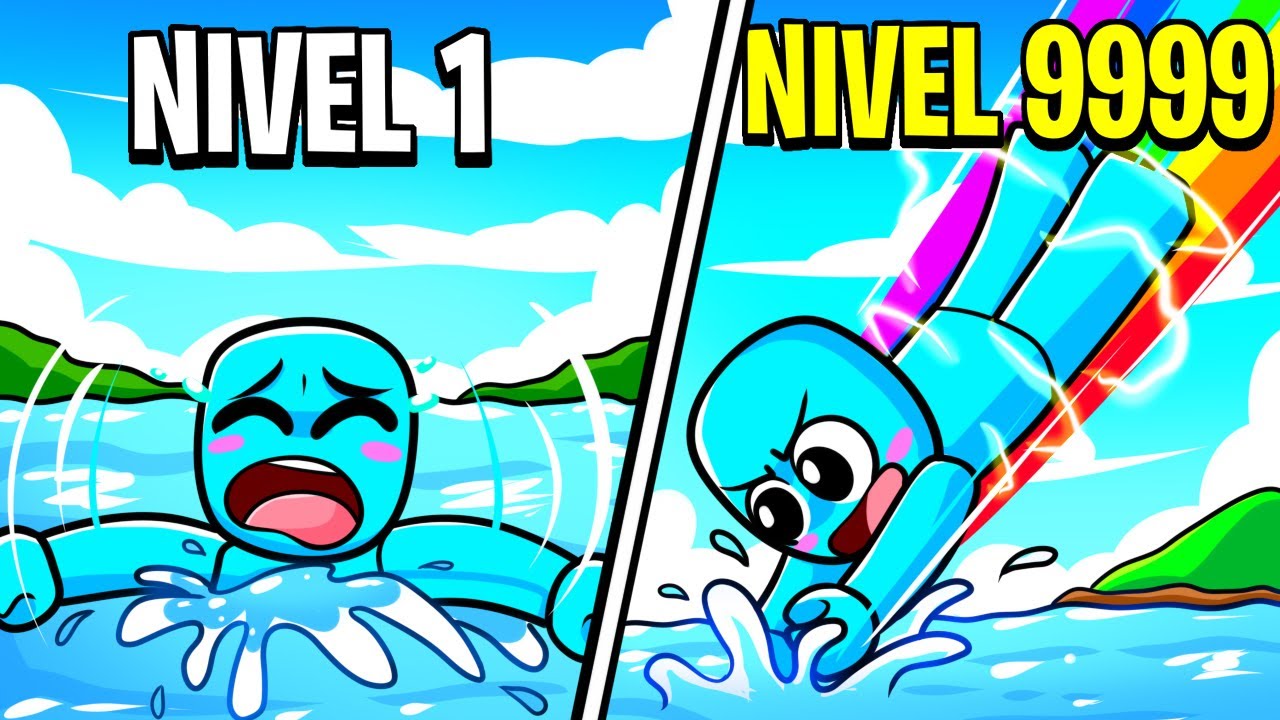 Evolucionando de Natación NOOB a PRO en Roblox!