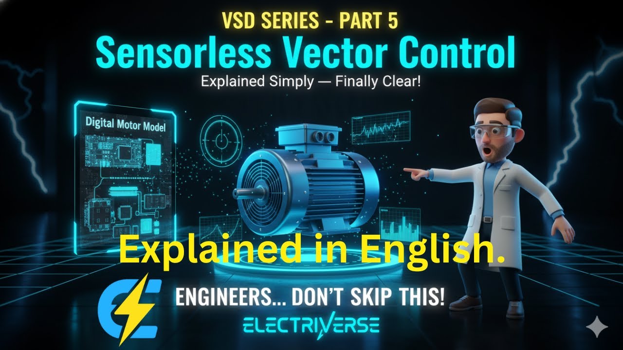 Sensorless Vector Control &mdash;Finally Explained Clearly! | VSD Series Part 5 (Must-Watch for Engineers)