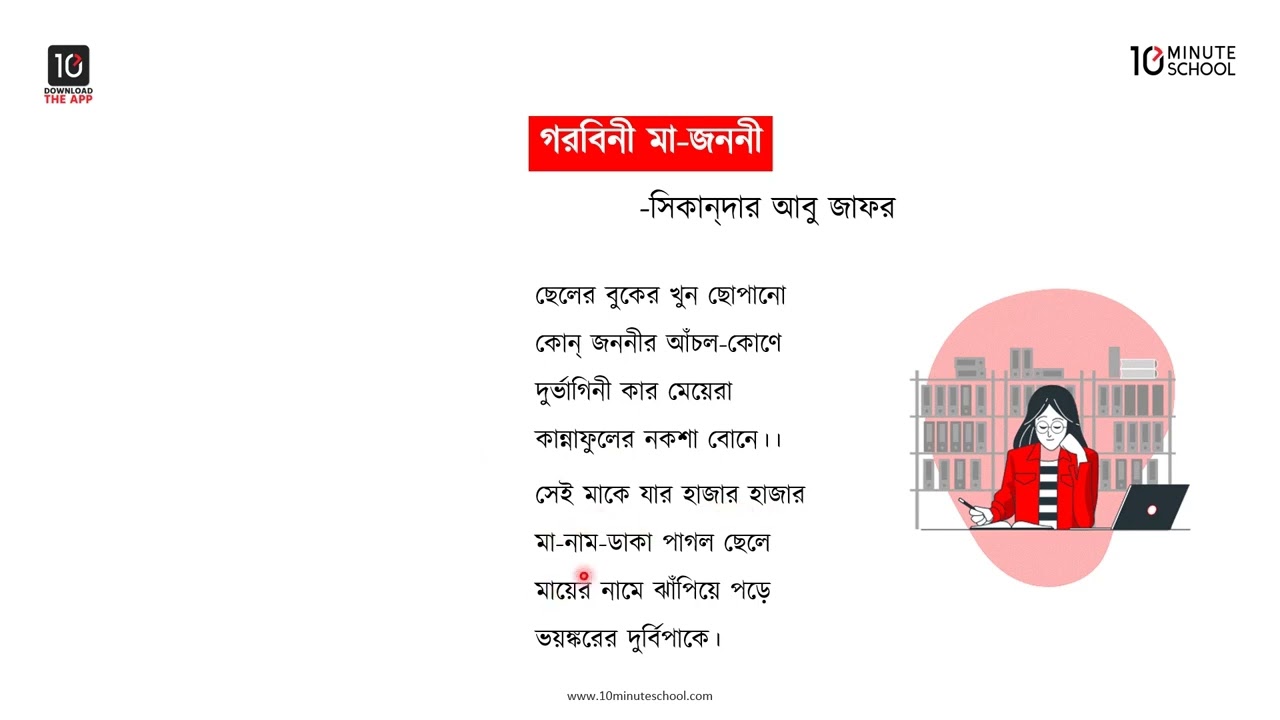 গরবিনী মা-জননী - মূলভাব [Class 7]