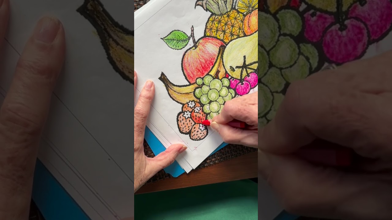 Colorea fresa con crayones 🍓 #AliciaColorea #ColorearConCrayones #coloreafresas #fresasconcrayones