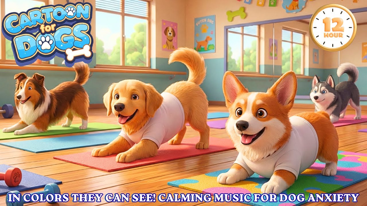 Music Cartoons for Dogs to Watch: Ultimate Home Alone Anti-Anxiety Solution | Calming Music for Dogs