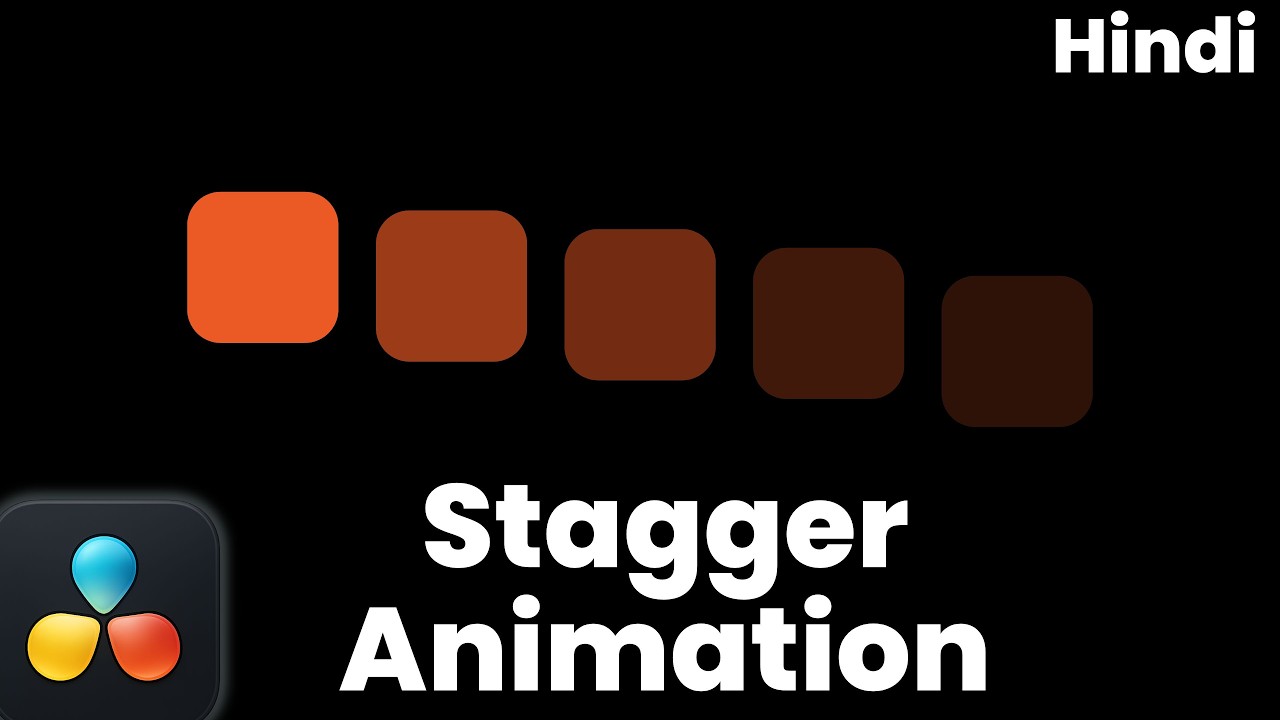 Stagger Animation in Davinci Resovle | Tutorial  In detail