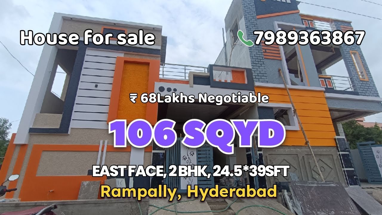 HPC#411 || sold out || 106 Sqyd East face 2BHK Independent House for Sale in Rampally, Hyderabad.