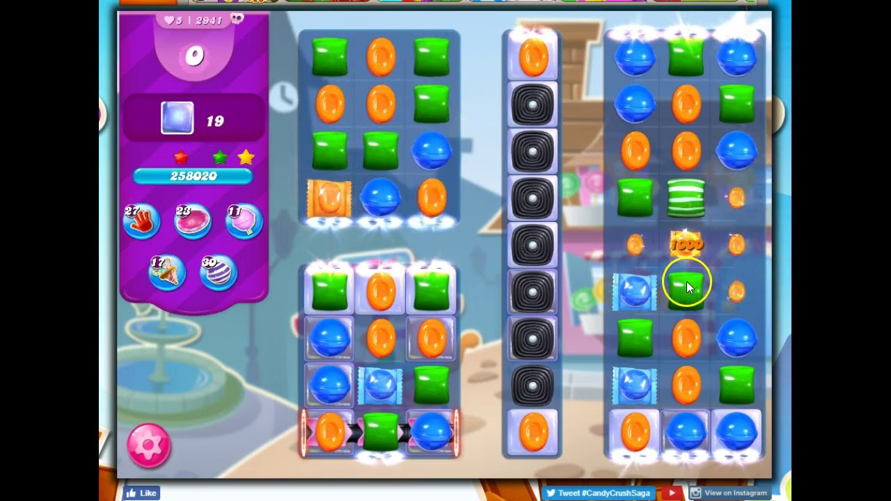 Candy Crush Level 2941 Talkthrough, 10 Moves 0 Boosters