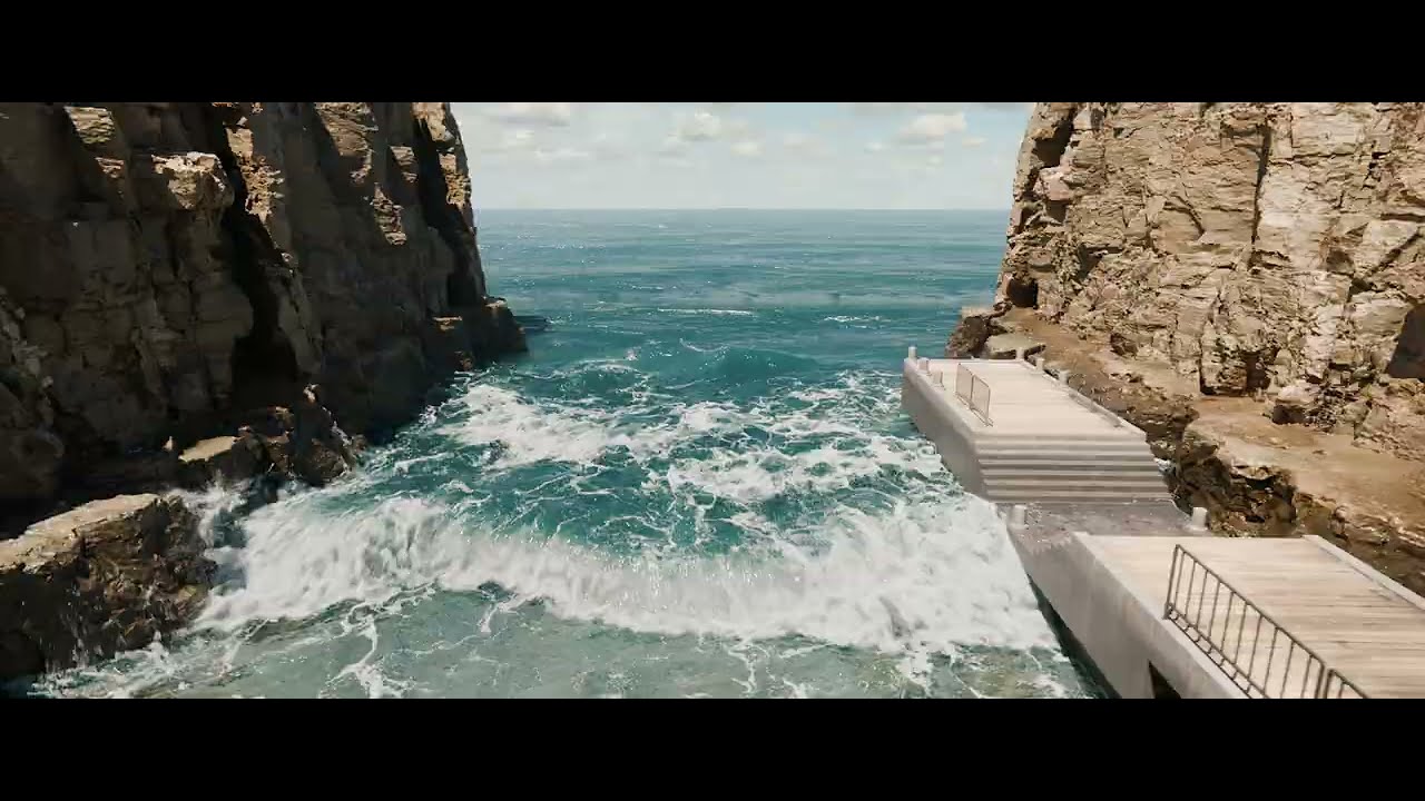 HydroFX Test: Pier Waves Fluid Simulation (GPU Accelerated)
