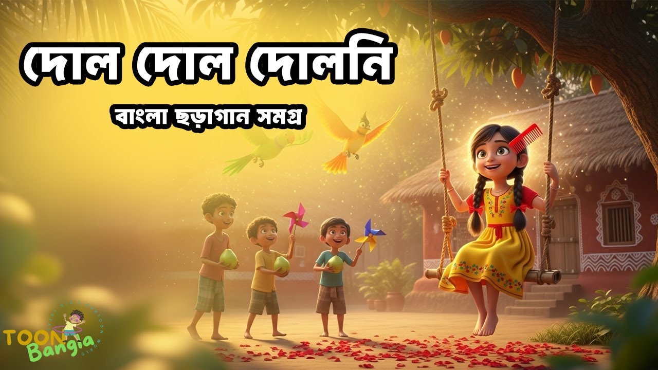Dol Dol Doloni | দোল দোল দুলুনি | Bengali Nursery Rhymes for Kids | Bangla Kids Song | Toon Bangla