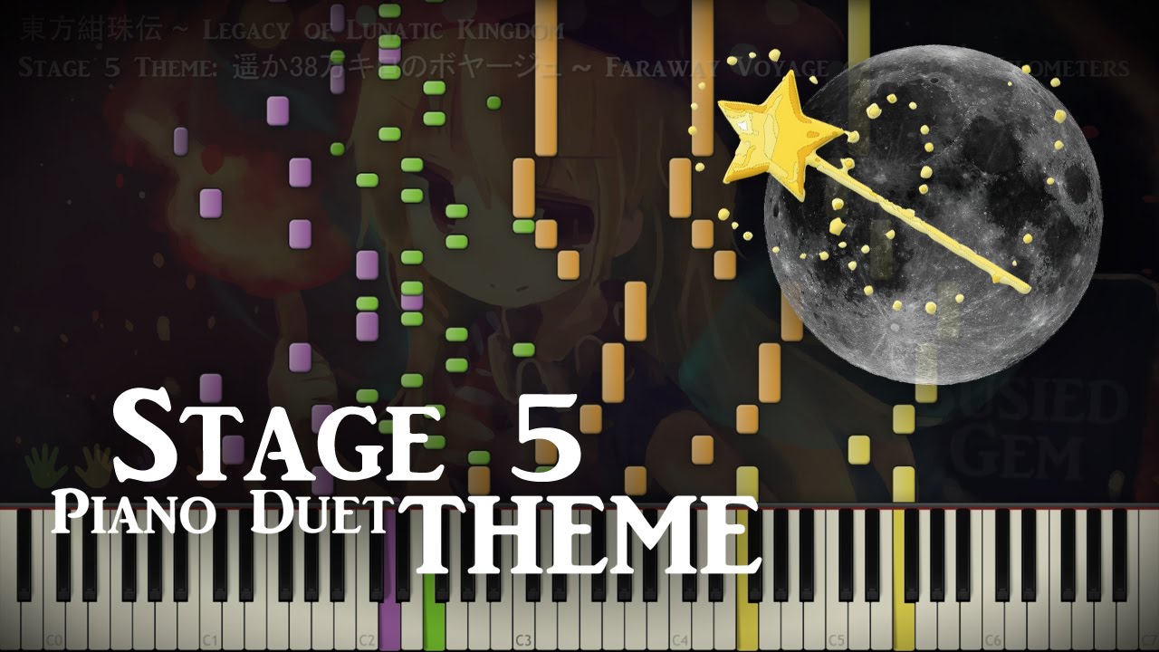 [Synthesia Piano] Touhou 15 - Faraway Voyage of 380,000 Kilometers - Piano Duet
