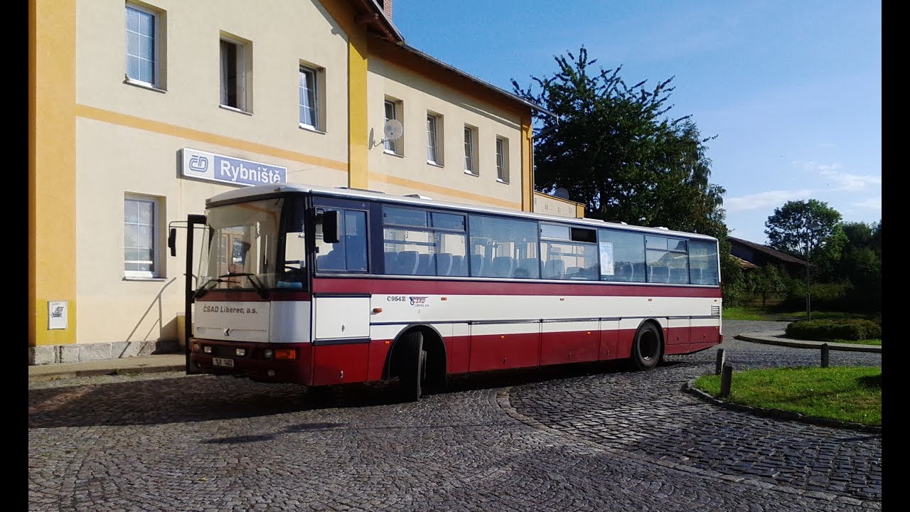 Autobusem ČSAD Liberec na výluce z německé Žitavy do Rybniště
